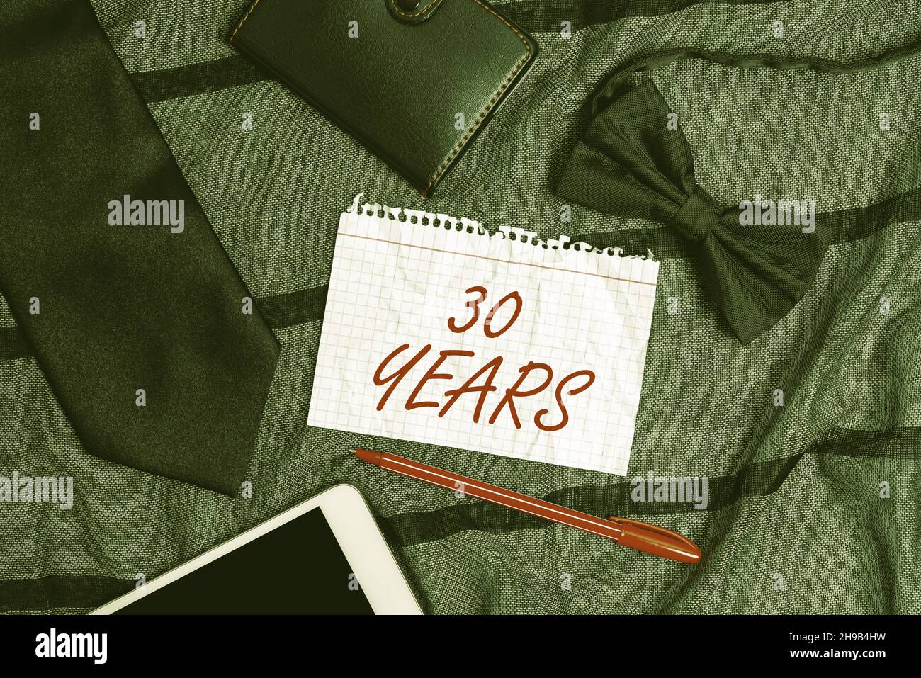 Conceptual caption 30 Years. Word Written on Remembering or honoring ...