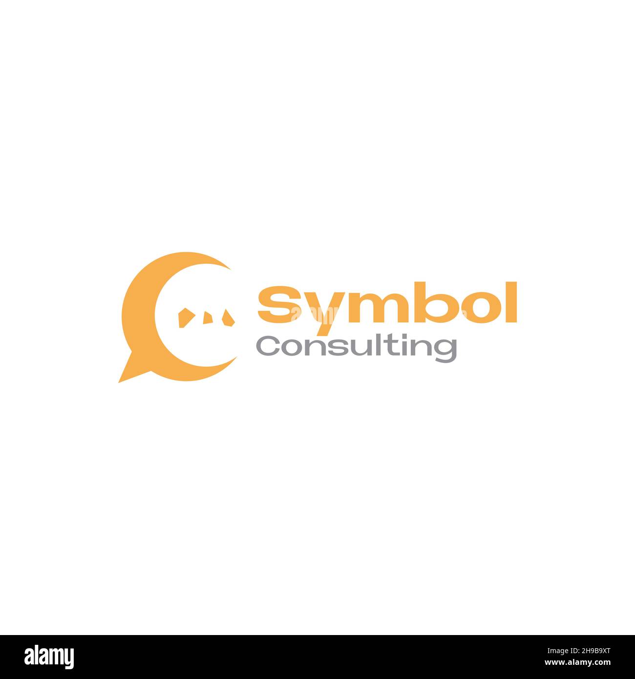 bubble chat with code consulting logo vector icon design illustration graphic Stock Vector