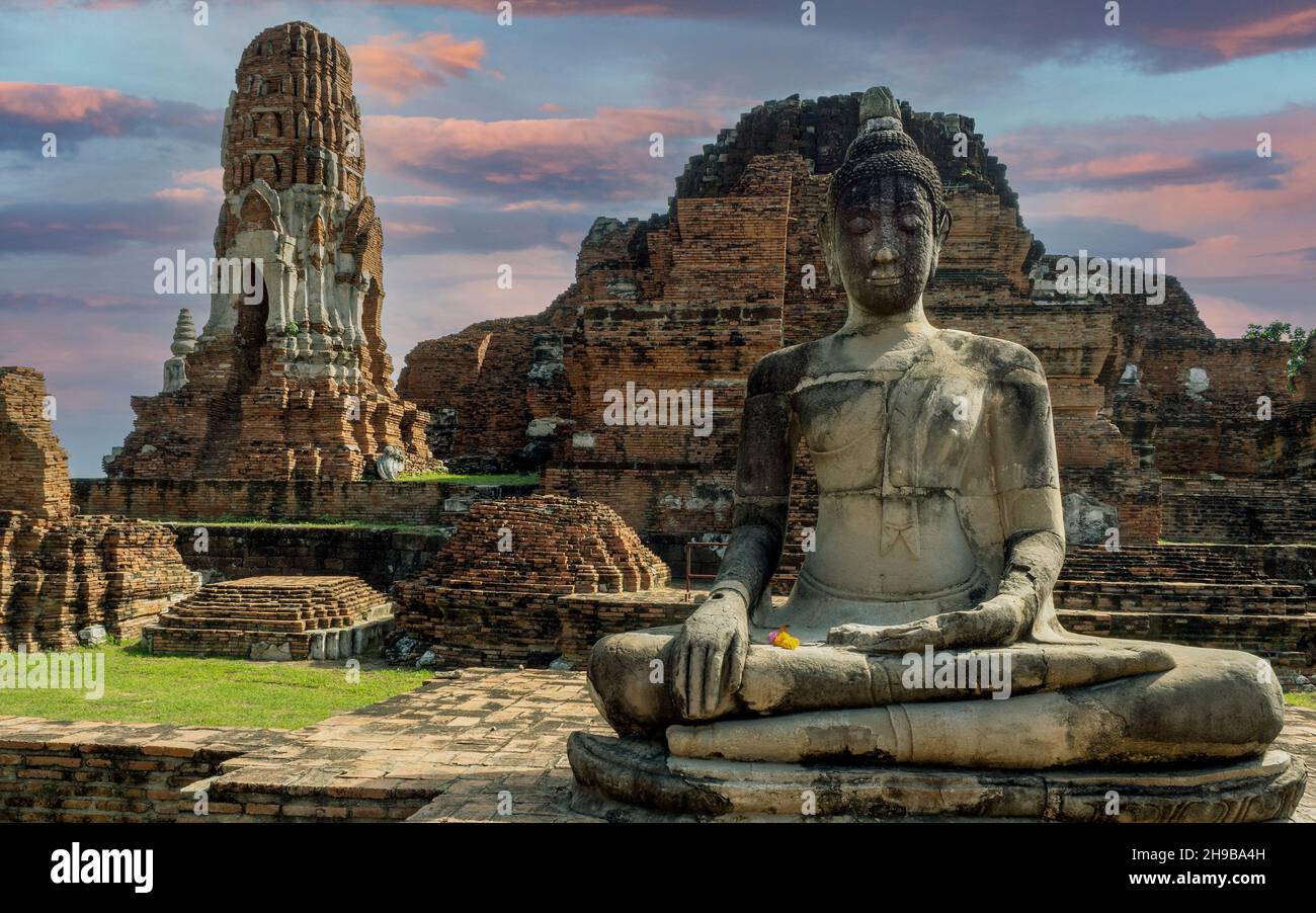 Wat Mahathat, History park Sukhothai,  Mueang Kao, Province Sukhothai, Thailand, Asien Stock Photo