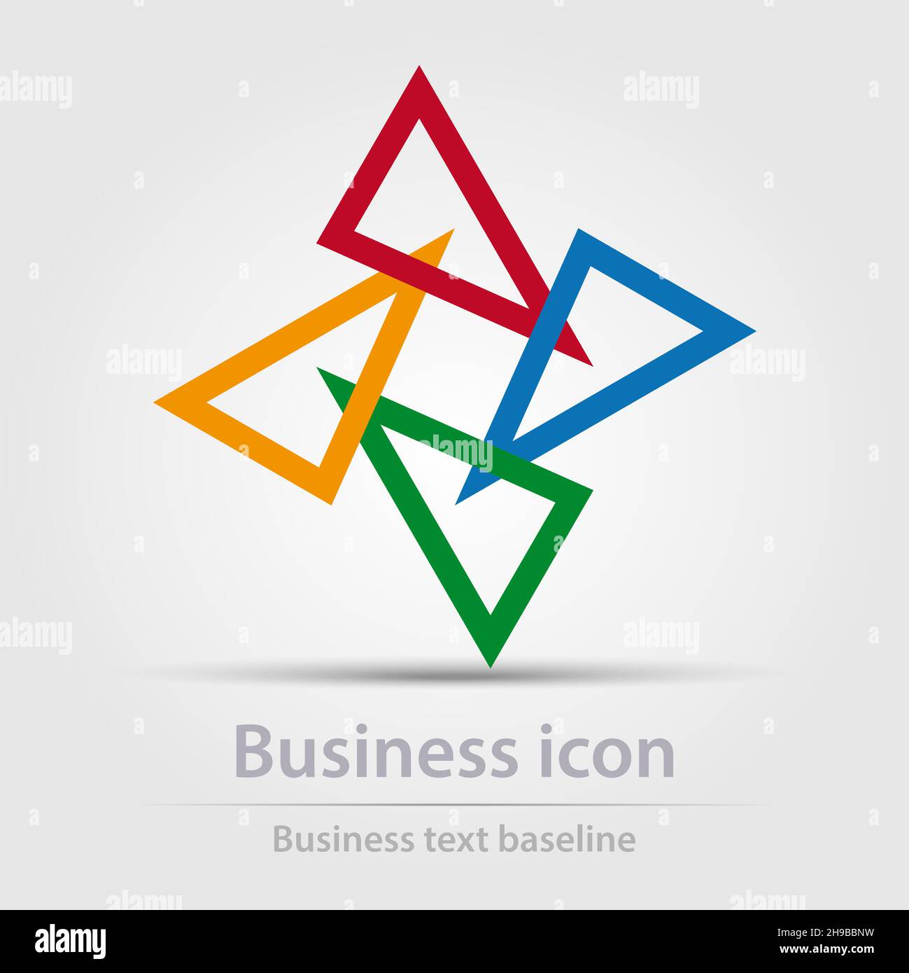 Originally designed color abstract vector business icon for creative design tasks Stock Vector