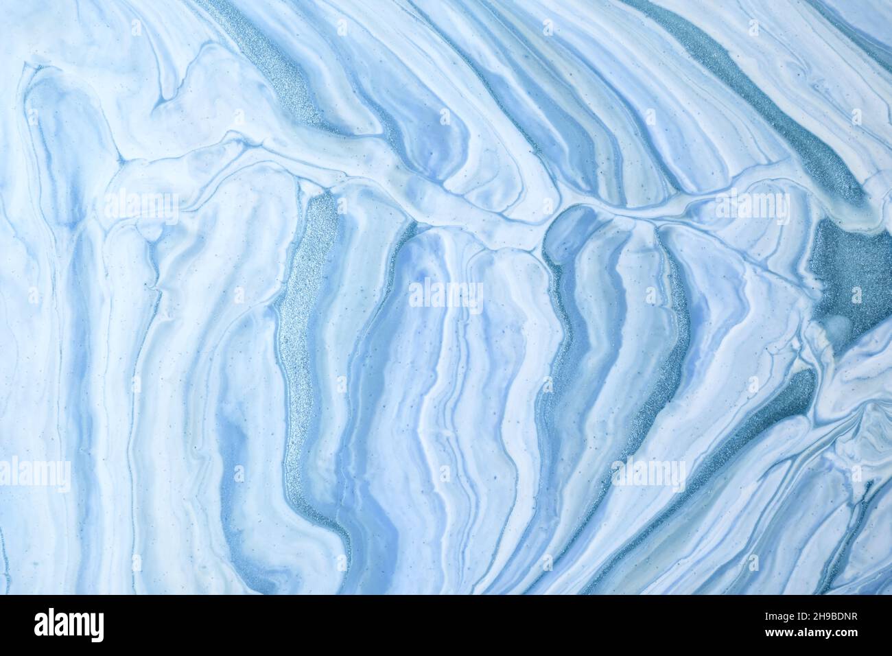 Abstract fluid art background light blue and white colors. Liquid ...
