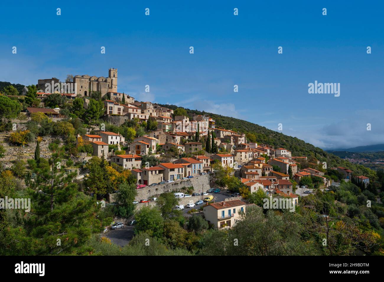 French little mountain village Eus Stock Photo Alamy