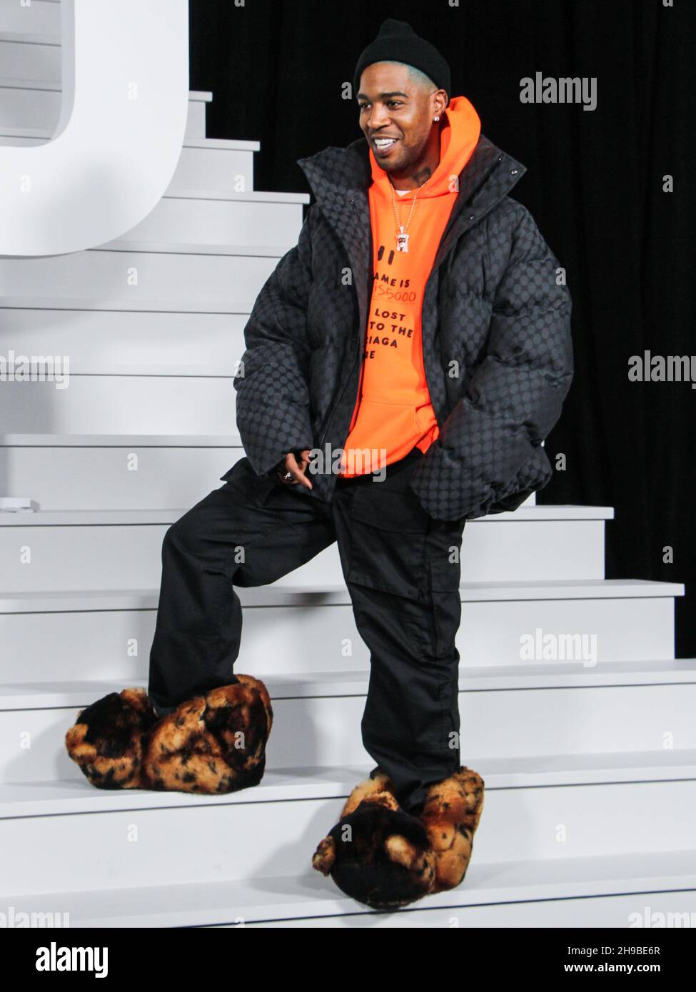 New York City, United States. 05th Dec, 2021. MANHATTAN, NEW YORK CITY, NEW  YORK, USA - DECEMBER 05: American rapper Kid Cudi (Scott Ramon Seguro  Mescudi) wearing Gucci x Balenciaga arrives at