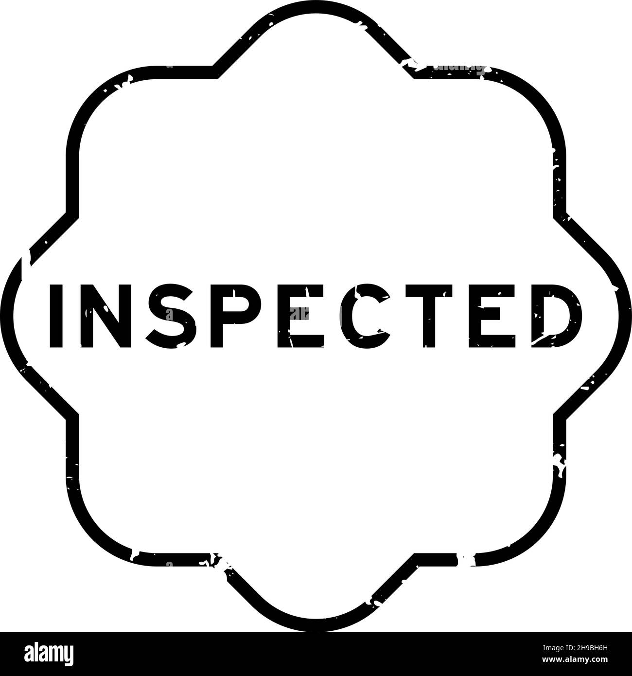 To Be Inpsected Sign Grunge black inspected word rubber seal stamp on white background Stock ...