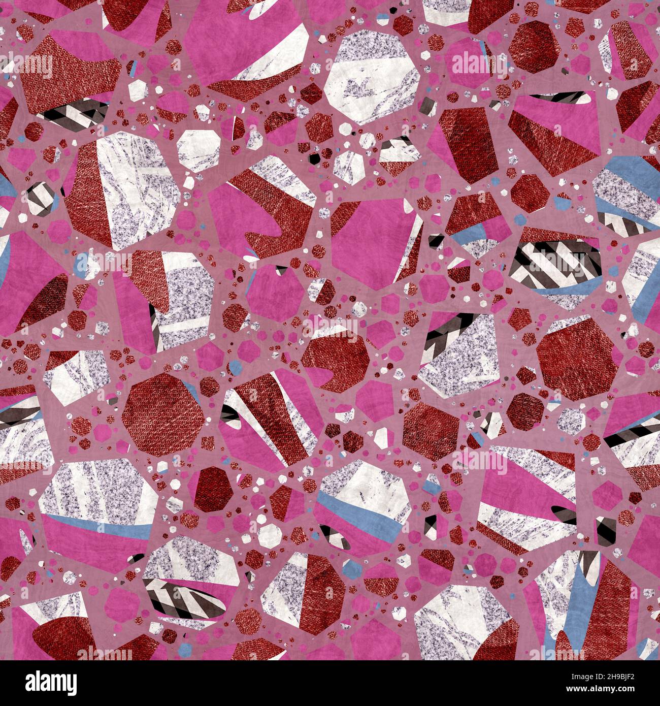 Seamless modern abstract random terrazzo pattern swatch Stock Photo - Alamy