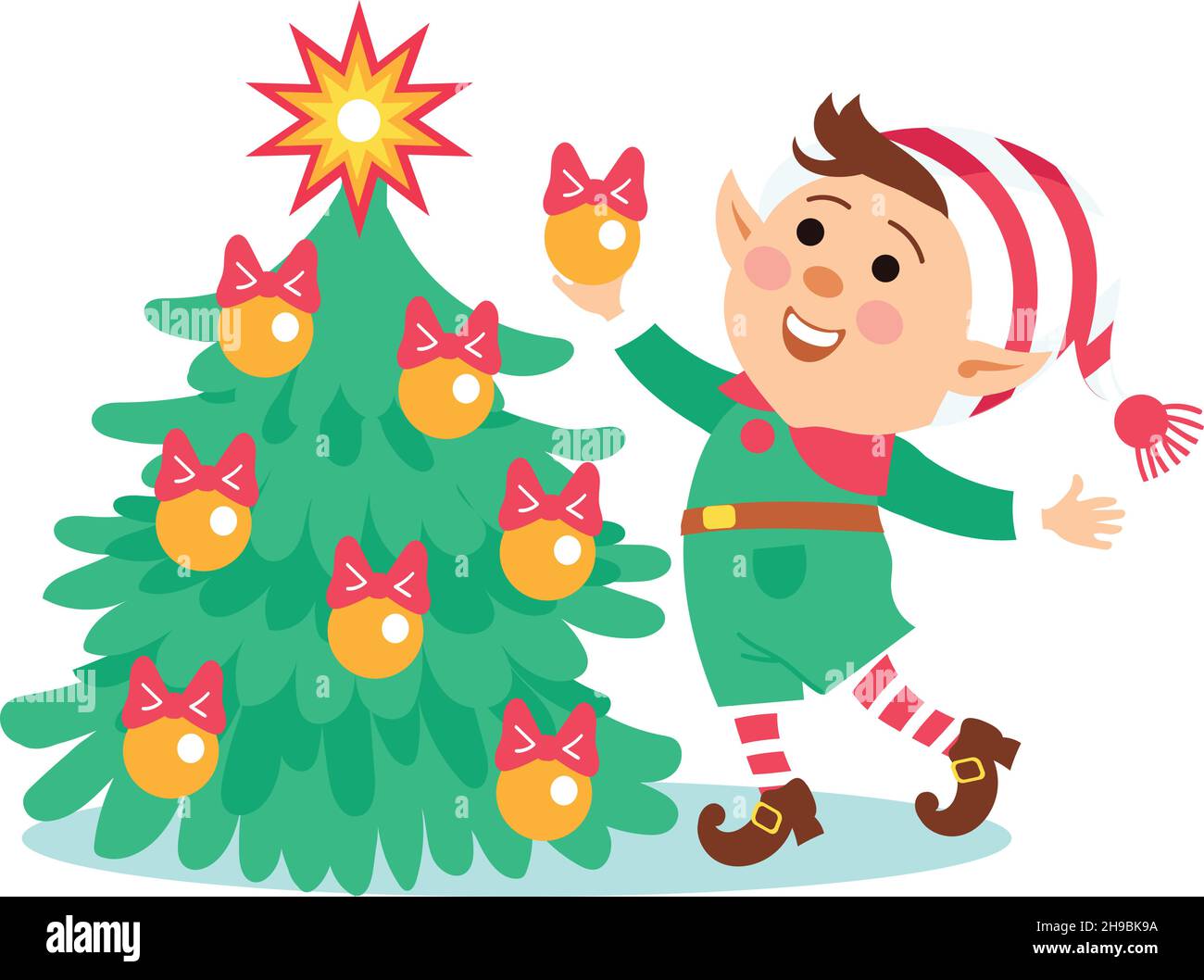 Elf decorating outlet christmas tree