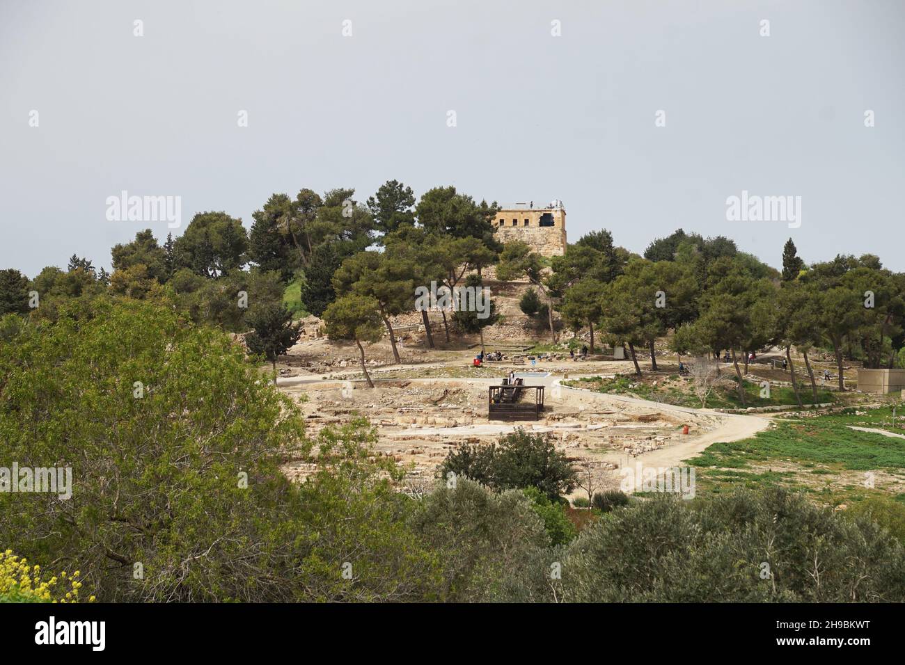 Sepphoris (or Zippori also Tzipori in the past called Diocaesaraea and, during the Crusades, le Saforie) is a former village and an archaeological sit Stock Photo