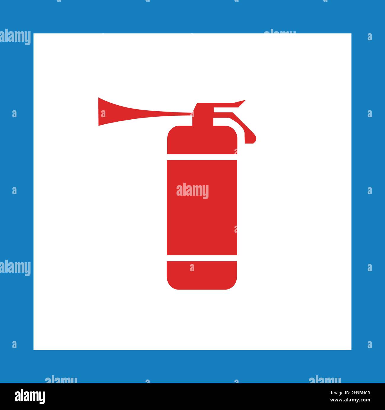 Flat fire extinguisher icon color vector illustration Stock Vector