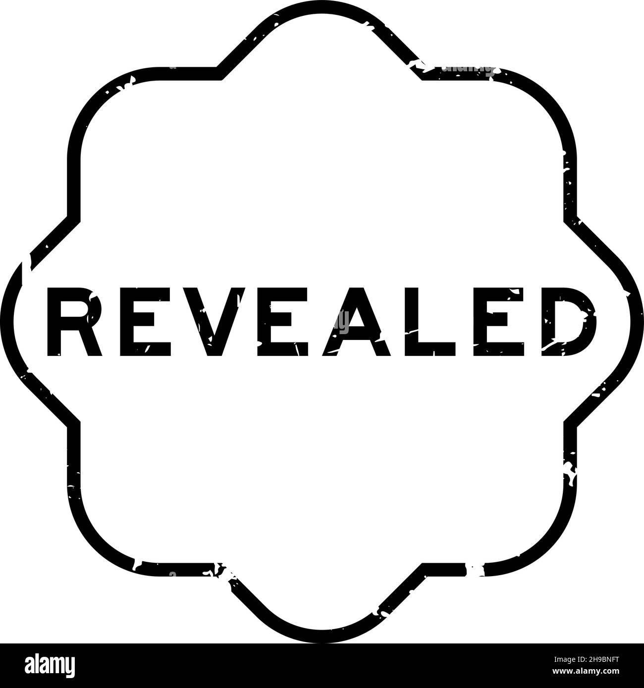 Grunge black revealed word rubber seal stamp on white background Stock Vector