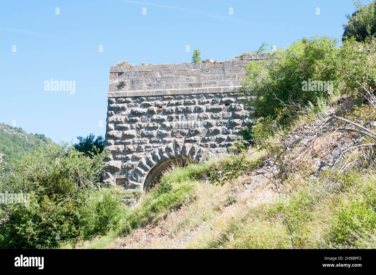 Fuerte de Sta Elena (The fort at Santa Elena), Pyrenees Mountains, Huesca province, Aragon, Spain Stock Photo