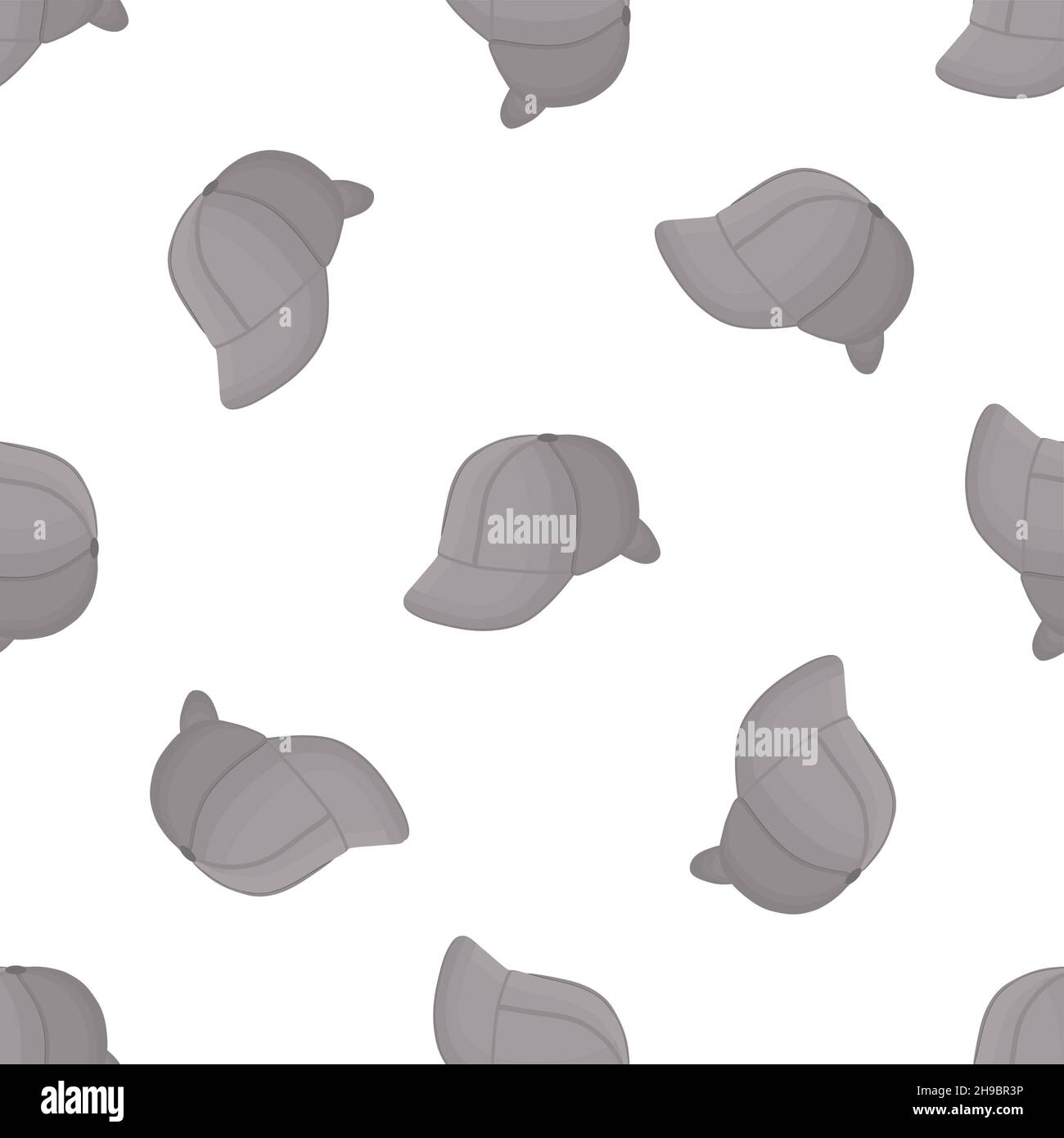 Color pattern hats sherlock holmes, beautiful caps in white background. Caps pattern consisting of collection hats sherlock holmes for wearing. Patter Stock Vector