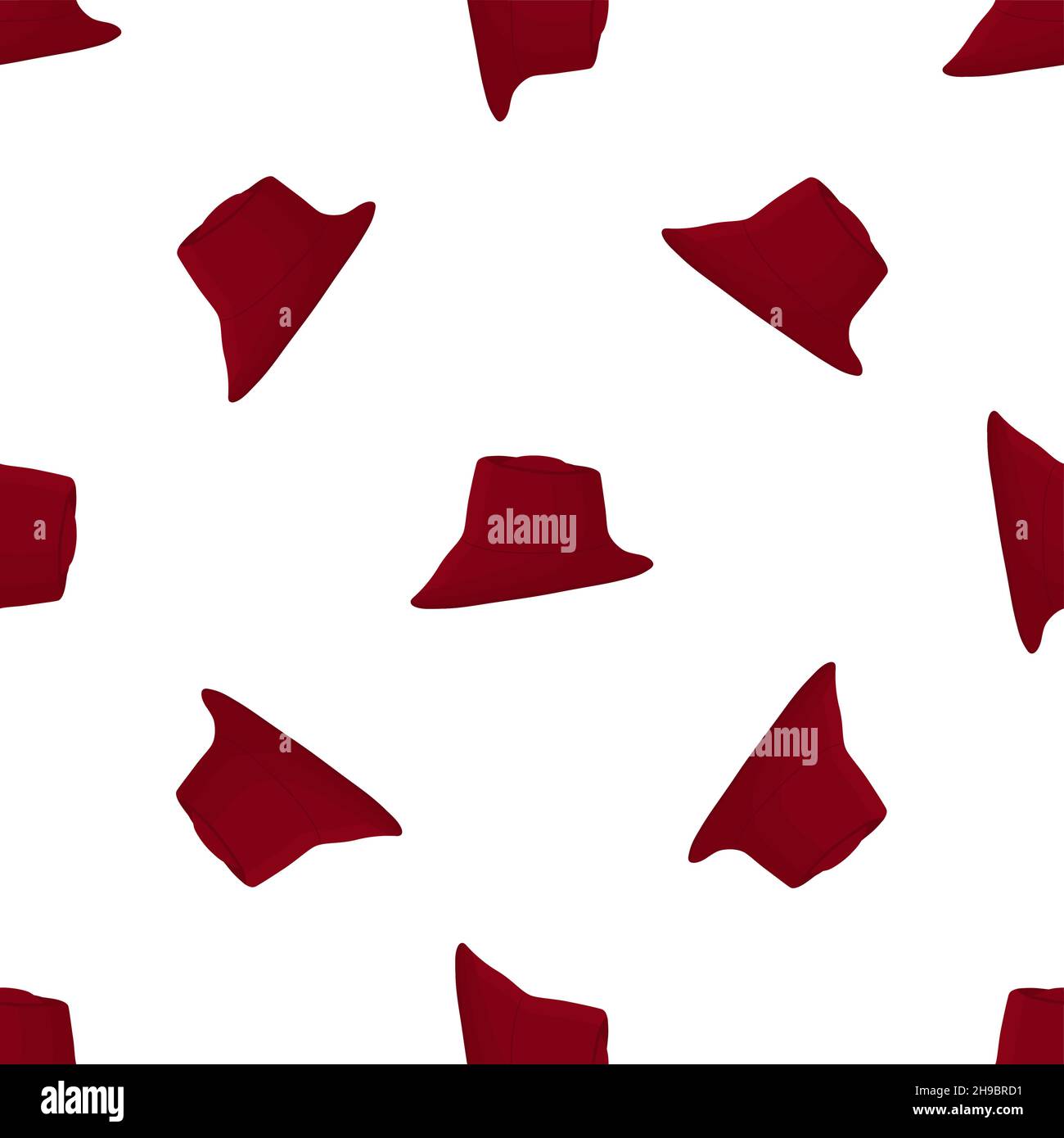 Illustration on theme colored pattern hats fedora, beautiful caps in ...