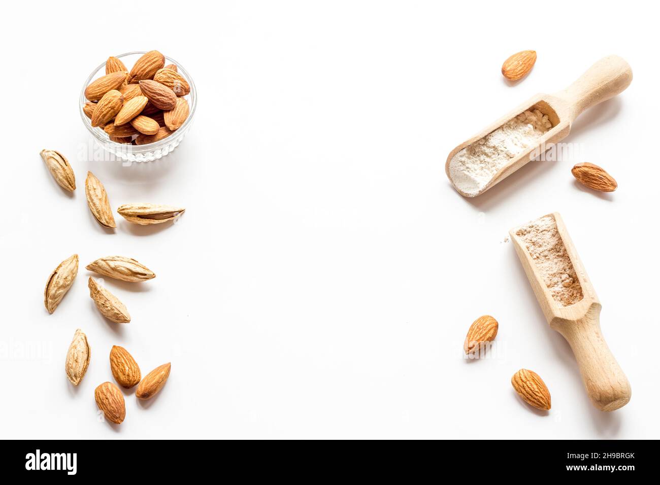 Gluten free almond flour - for healthy cooking and baking Stock Photo