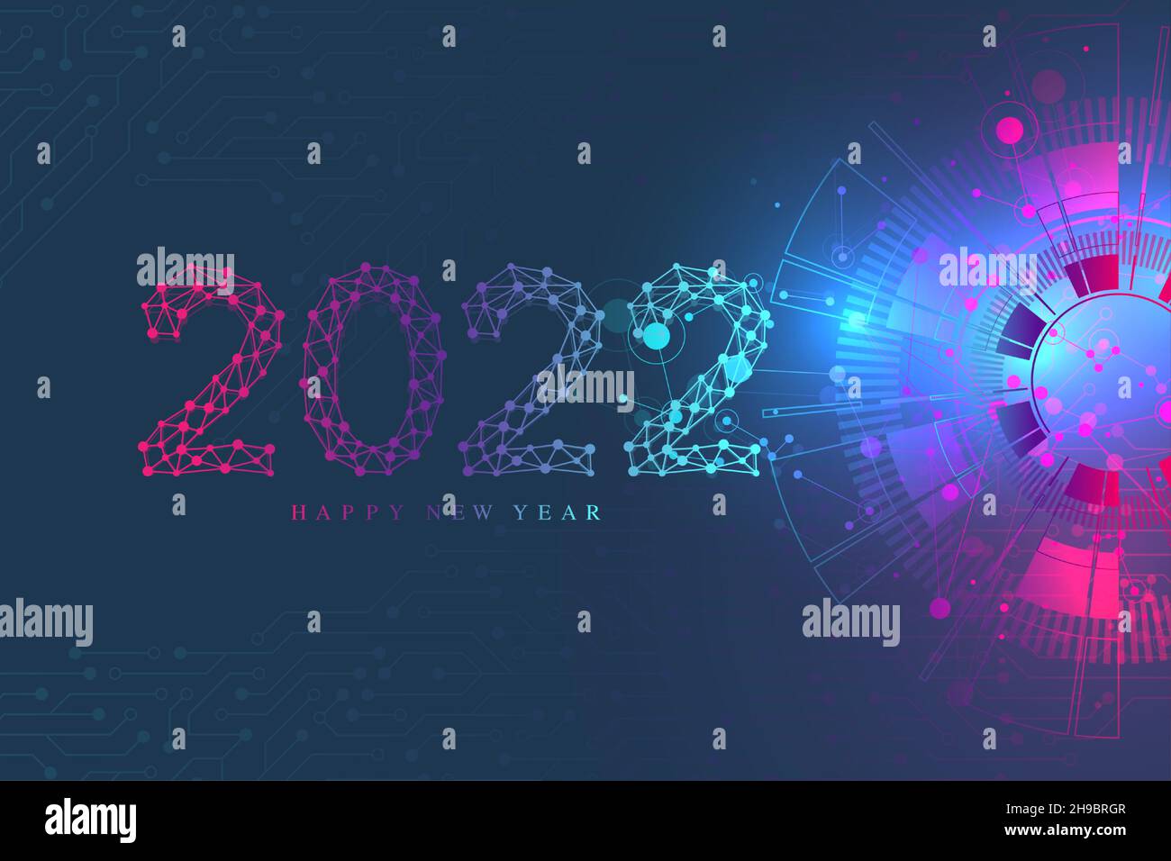2022 Technology Christmas Modern Technology Template For Merry Christmas And Happy New Year 2022 With  Connected Lines And Dots. Digital Geometric Effect. Vector Illustration  Stock Vector Image & Art - Alamy