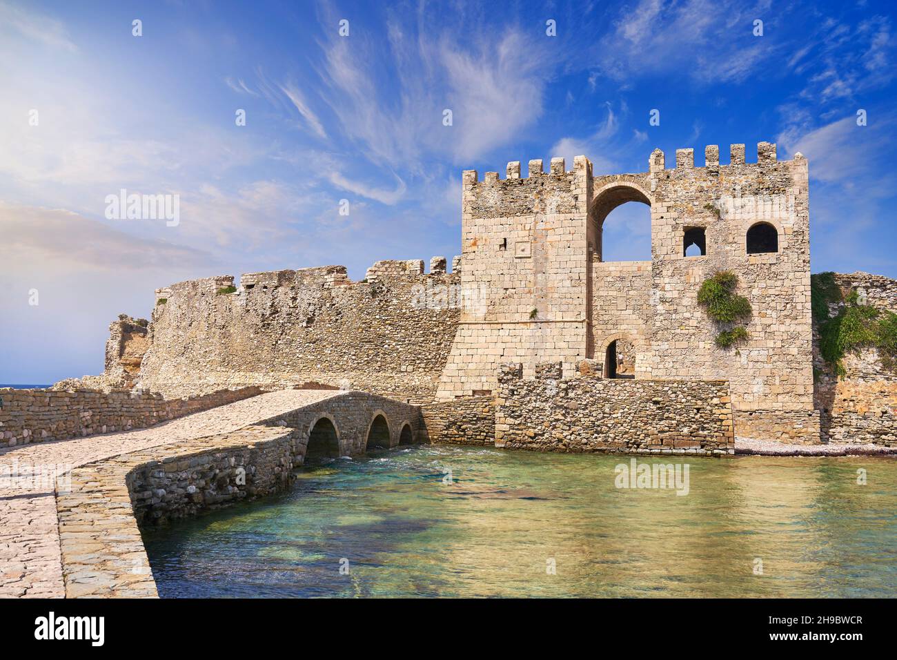 Methoni Venetian Fortress, Peloponnese, Messenia, Greece Stock Photo