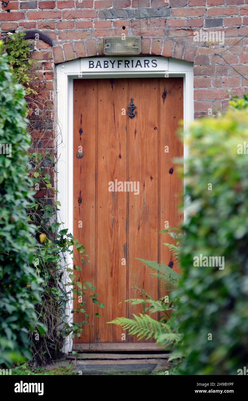 closed cottage door dunwhich suffolk england Stock Photo