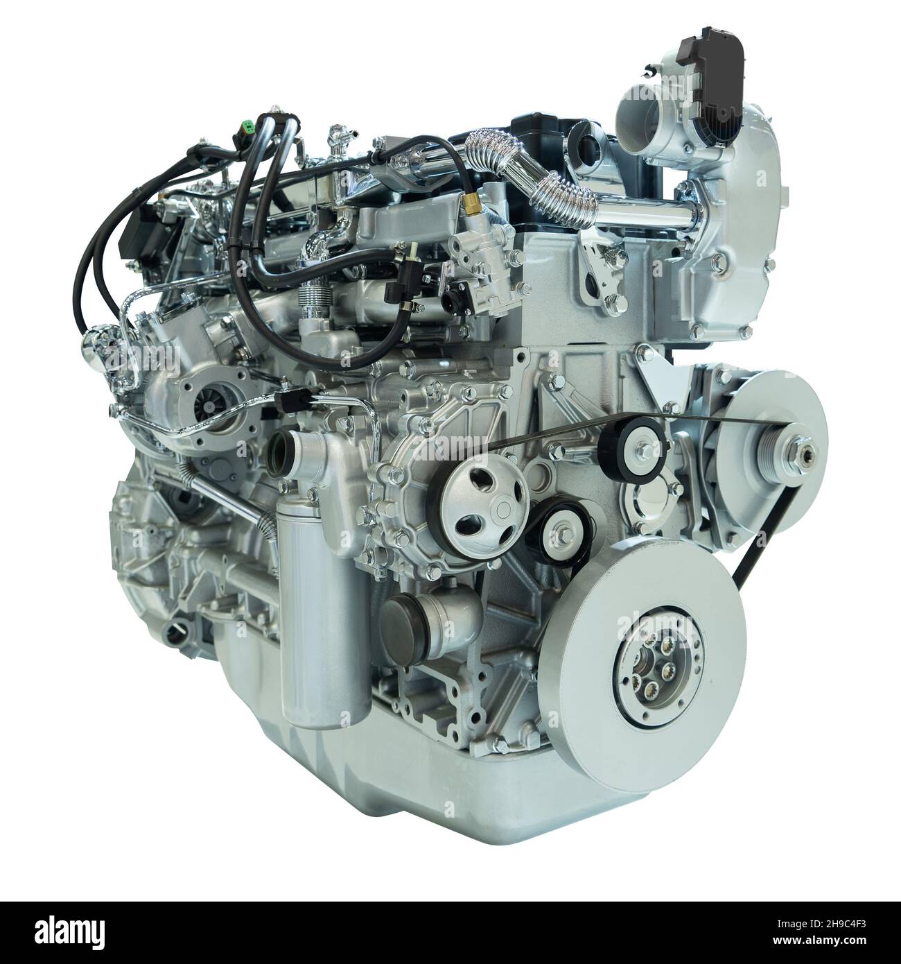 Diesel engine isolated on white background Stock Photo Alamy