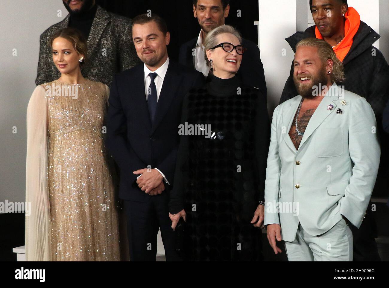 New York, NY, USA. 5th Dec, 2021. Jennifer Lawrence, Leonardo DiCaprio, Meryl Streep and Jonah Hill at the Netflix World Premiere Of Don't Look Up at Jazz At Lincoln Center in New York City on December 5, 2021. Credit: Rw/Media Punch/Alamy Live News Stock Photo