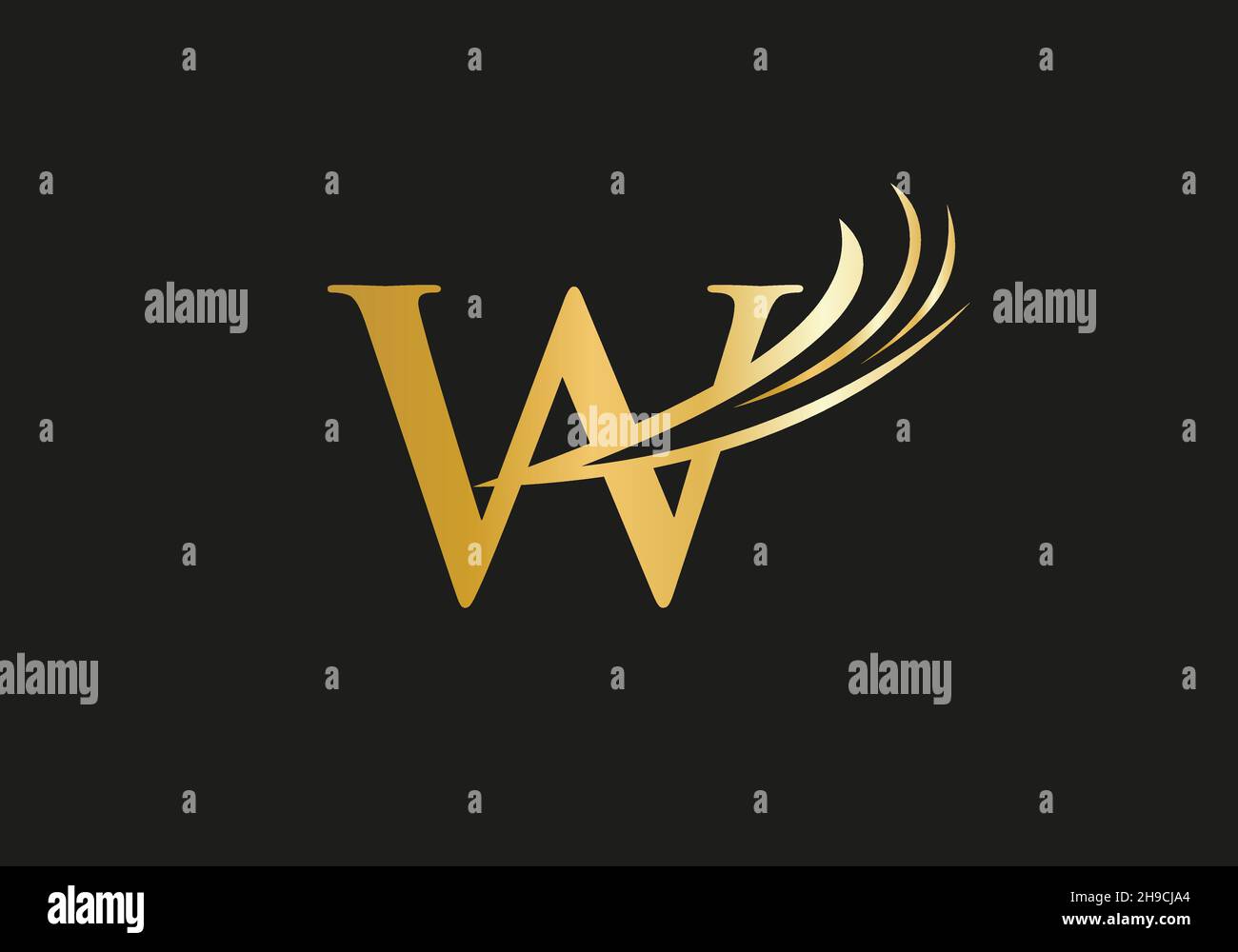 Letter w badge logo hi-res stock photography and images - Alamy