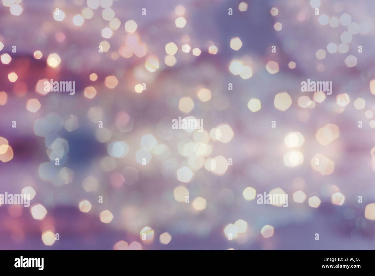 Christmas lights bokeh background. Holiday backdrop. Stock Photo