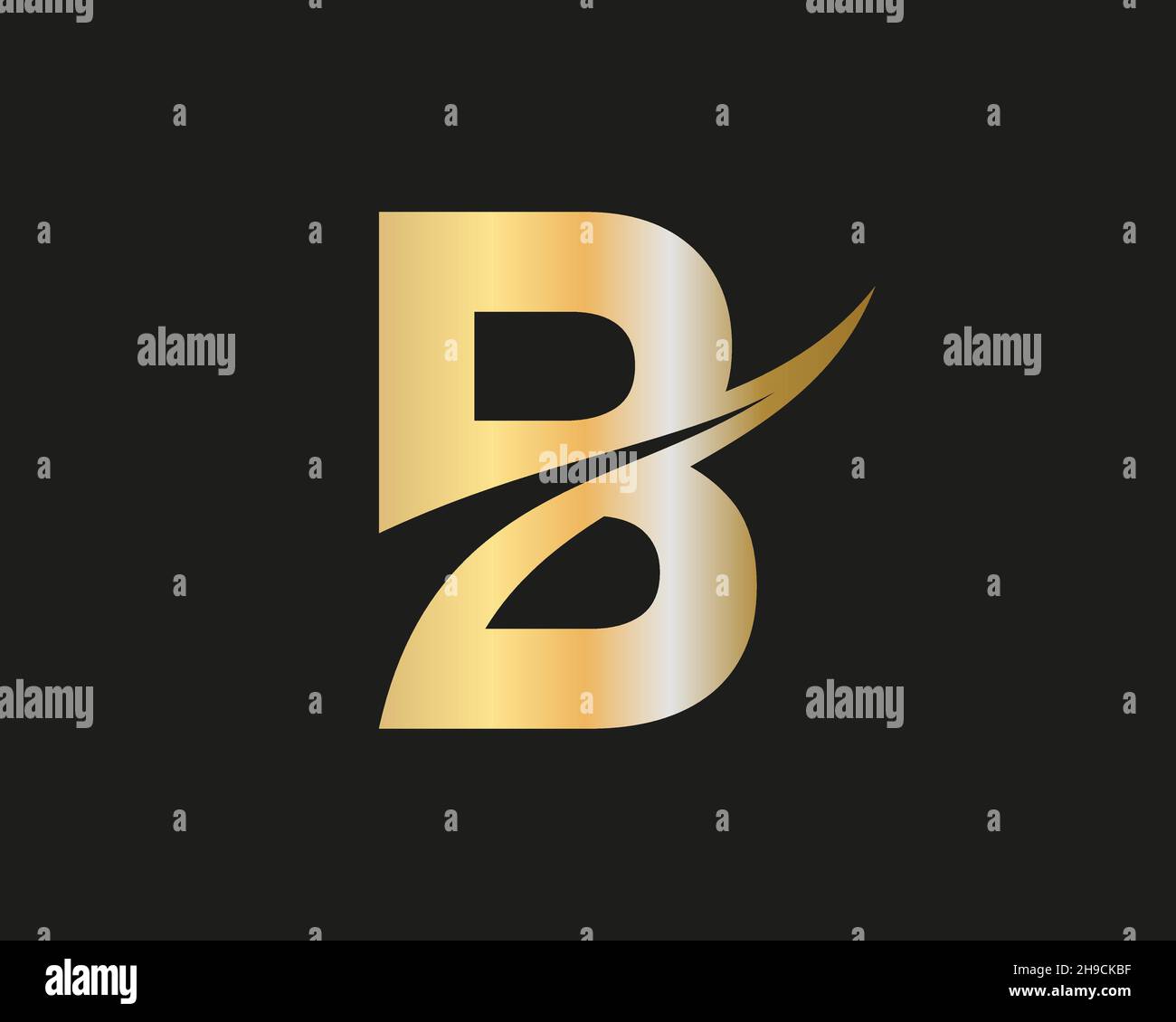 B Logo Design Template. Initial B Letter Logo With Creative Modern ...