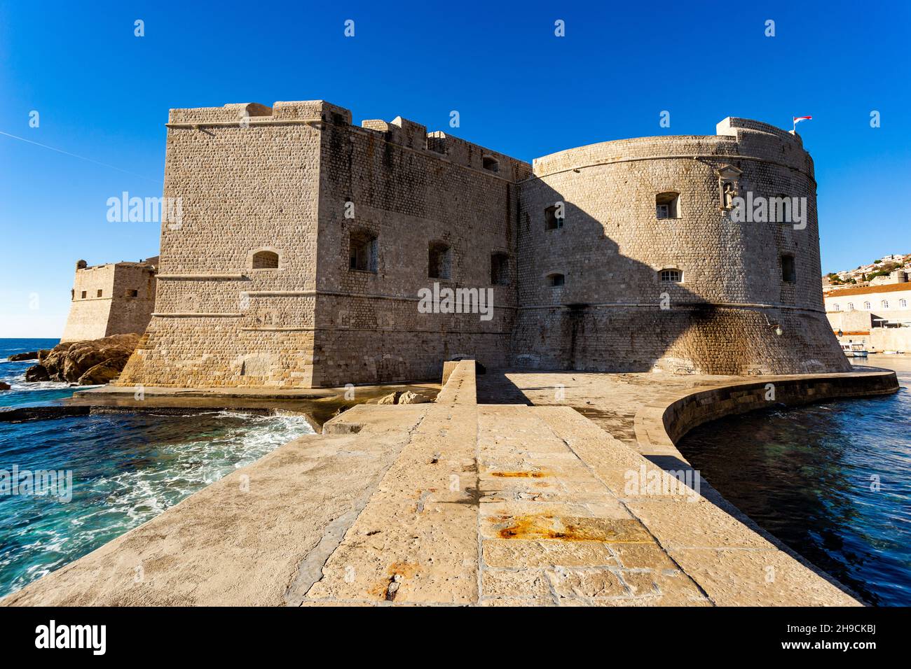 View of the Fort St. John. Dubrovnik. Croatia. Stock Photo