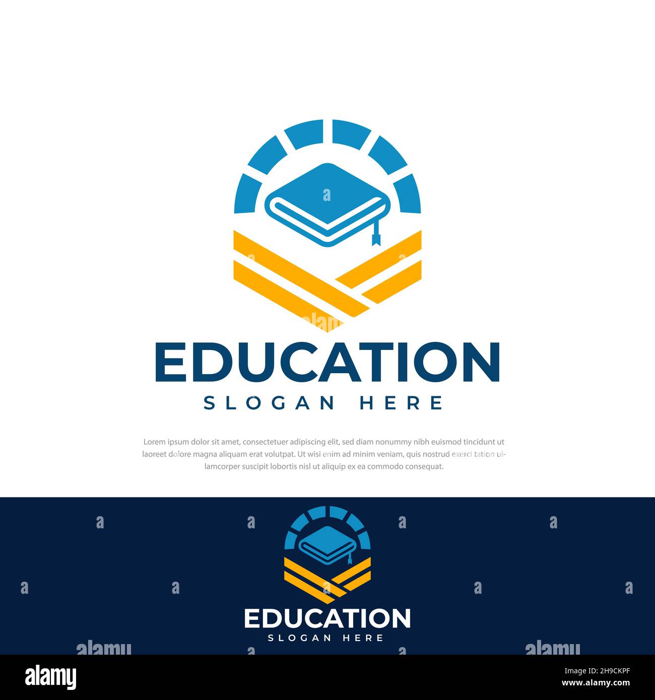 Educational Logo Design School book Vector illustration of education university, symbol, icon Stock Vector