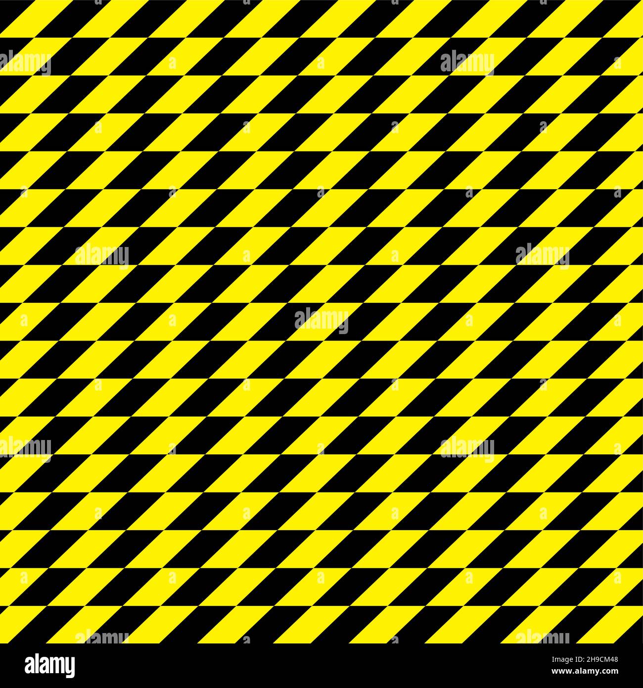 Yellow and black checkered incline background Stock Vector