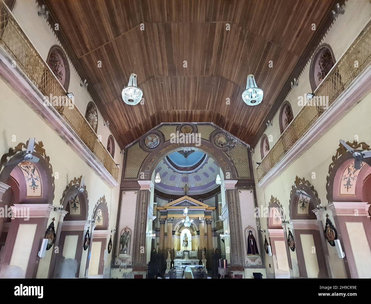 Sanctuary Parish of Senhor Bom Jesus de Pirapora, inside the church. Sao Paulo, Brazil. Stock Photo