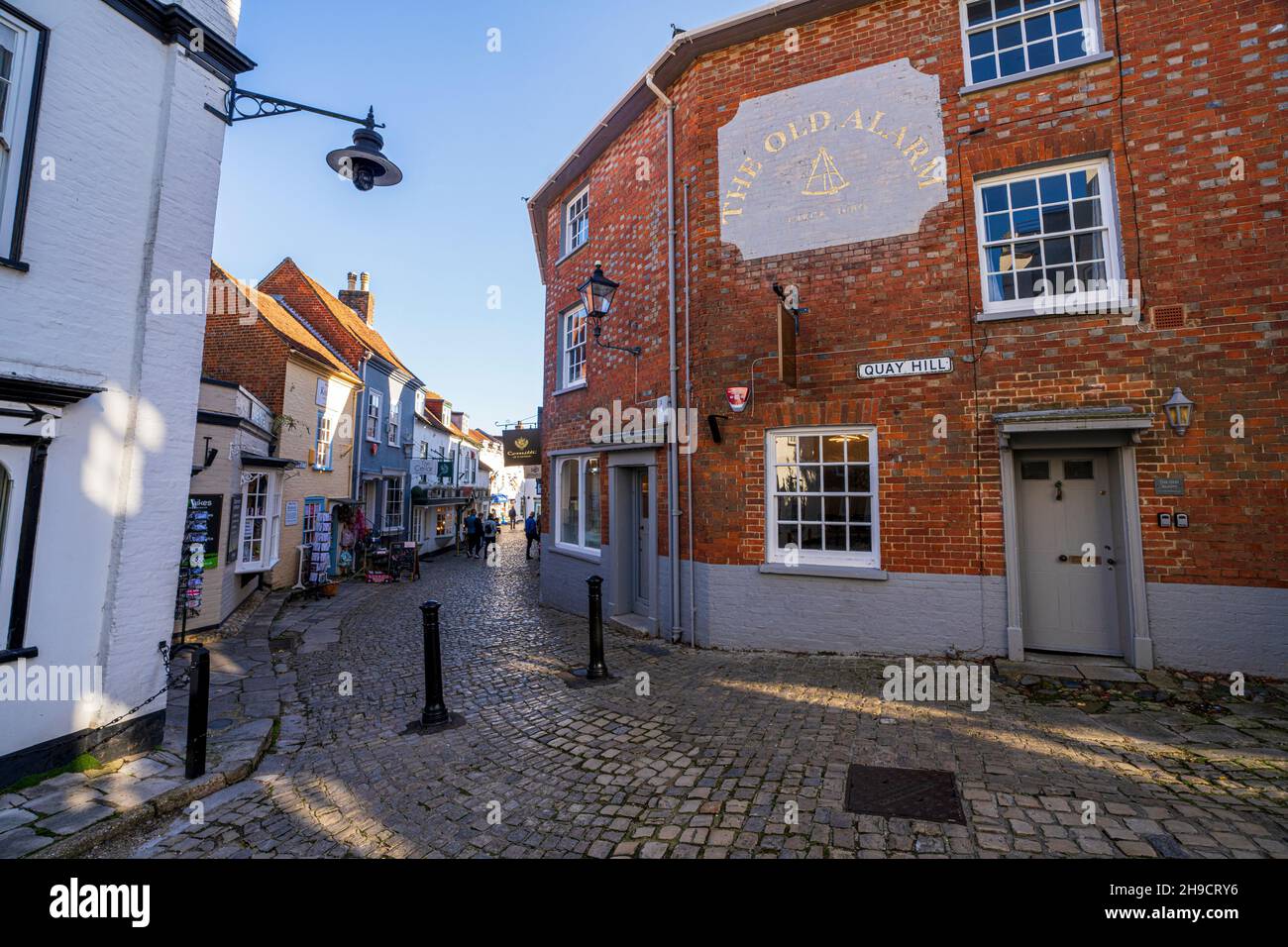 Quay Hill and Quay Street, Lymington, Hampshire, England UK Stock Photo