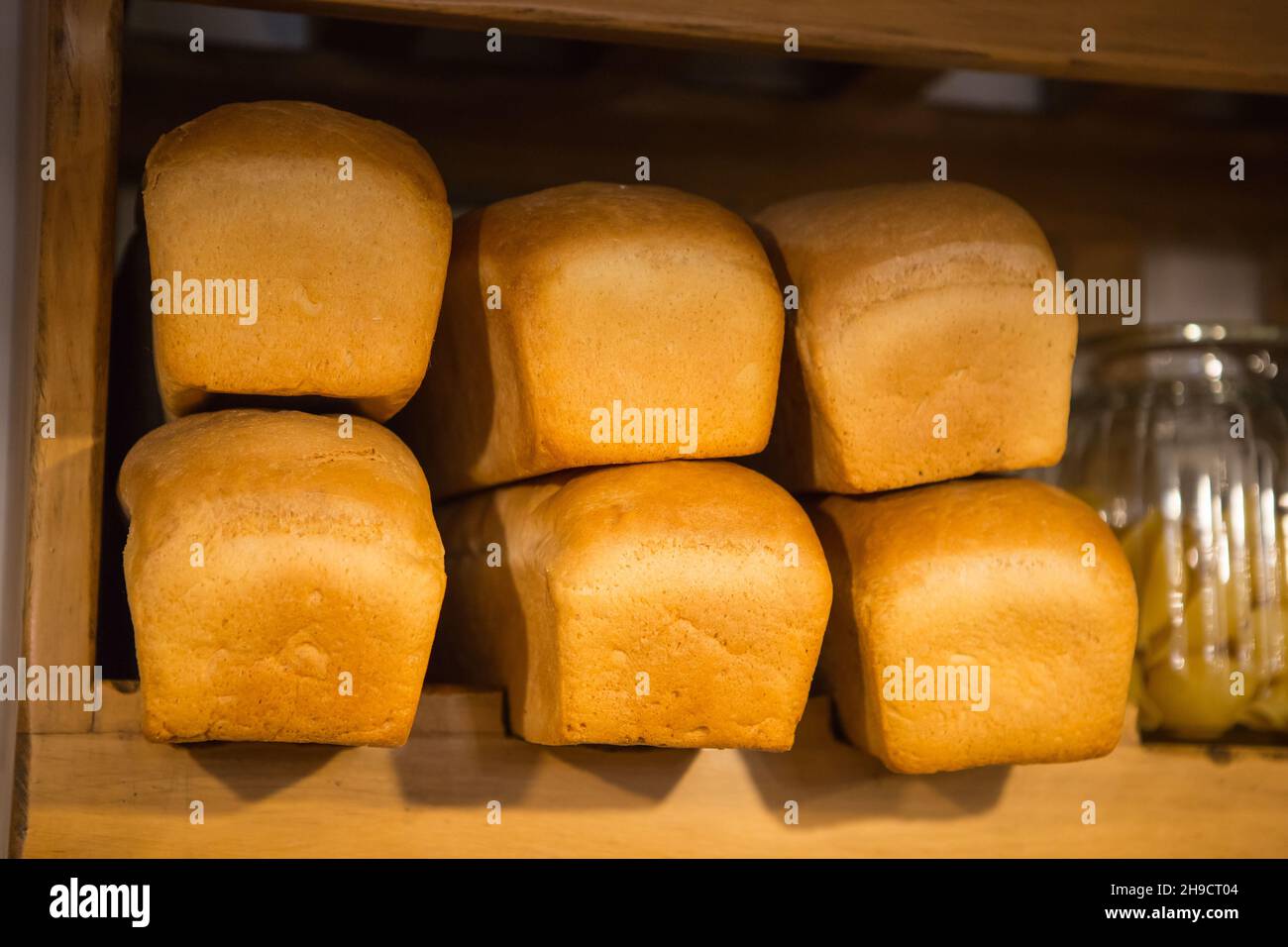 Bread on the shelf Stock Photo Alamy