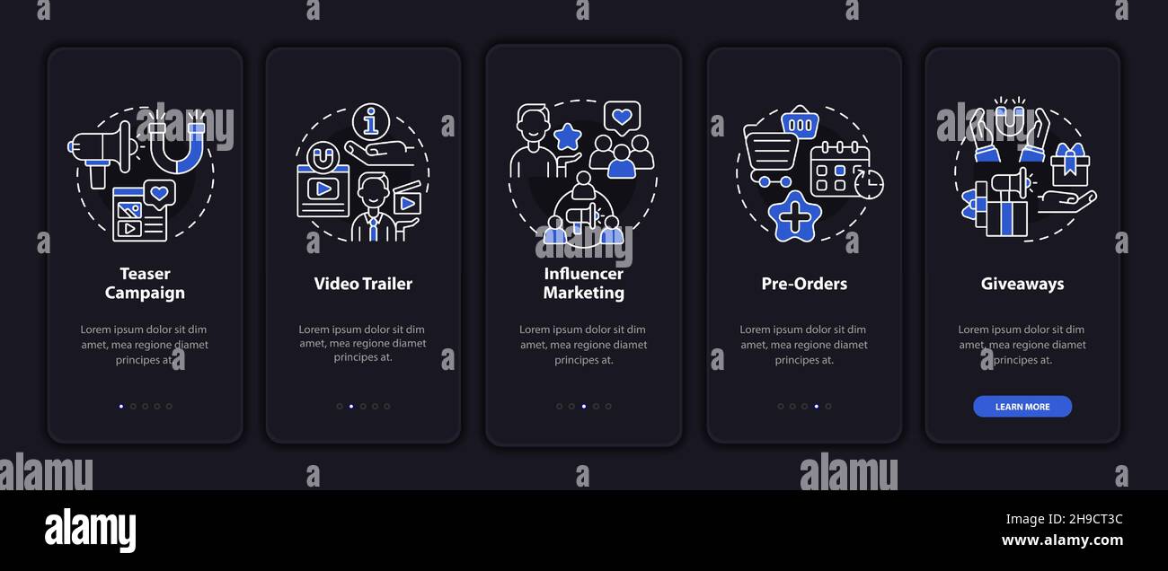 Startup advertising campaign tips onboarding mobile app page screen ...