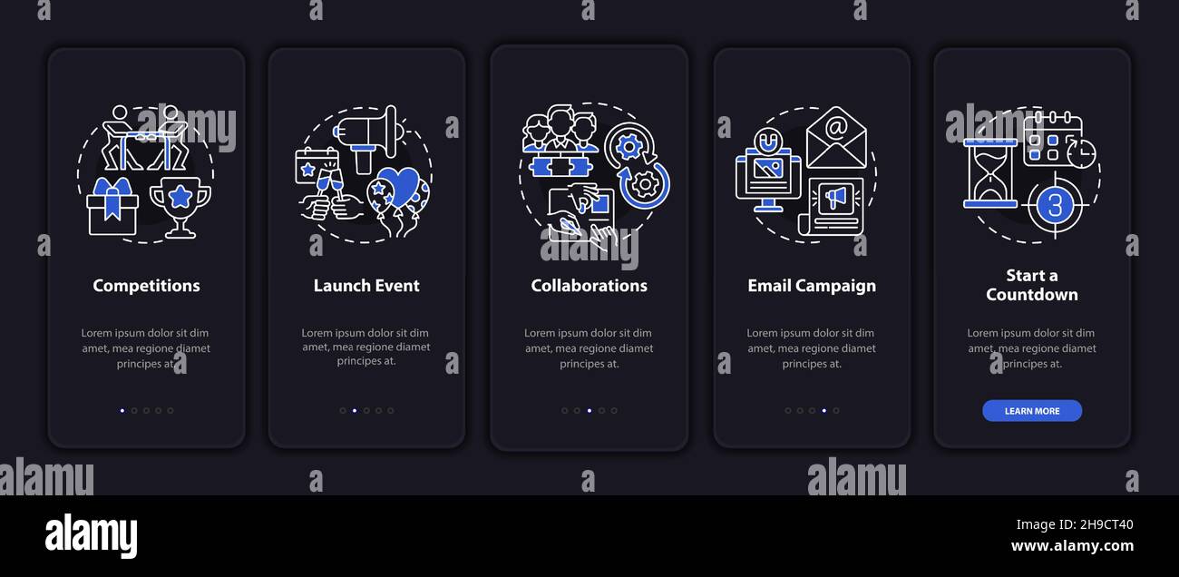 Engaging attention to business tips onboarding mobile app page screen ...