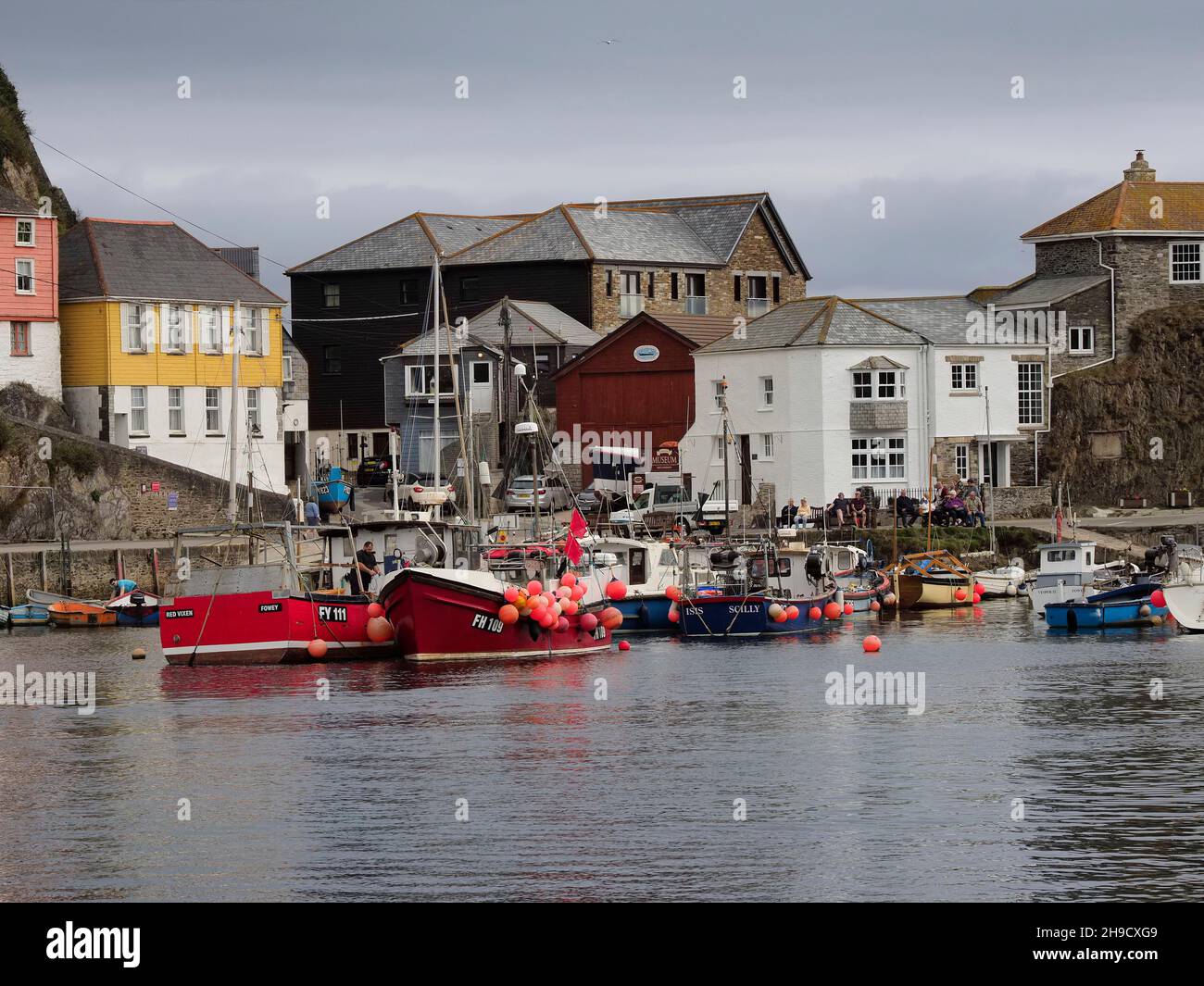 The harbour of Mevagissey picturesque fishing village in Cornwall southern England Stock Photo