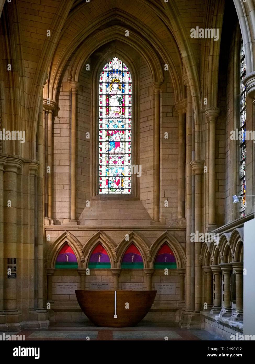 Interiors of Truro Cathedral in Cornwall England Stock Photo