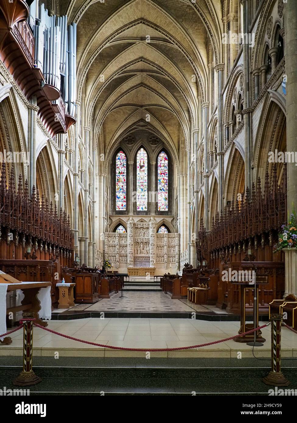 Interiors of Truro Cathedral in Cornwall England Stock Photo