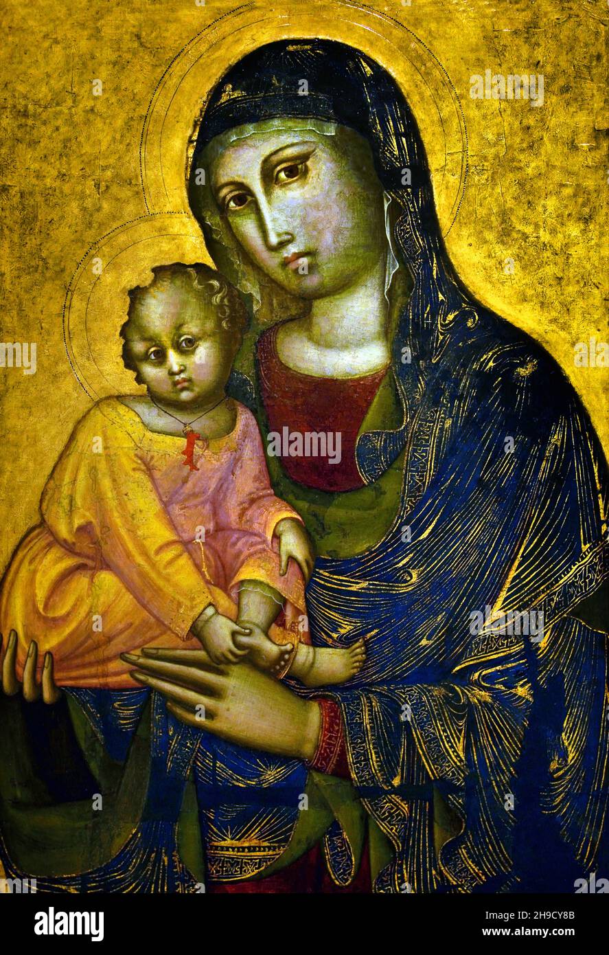 Barnaba da Modena (1328-86) - Madonna and Child, middle of 14th Century  Italy, Italian. Stock Photo