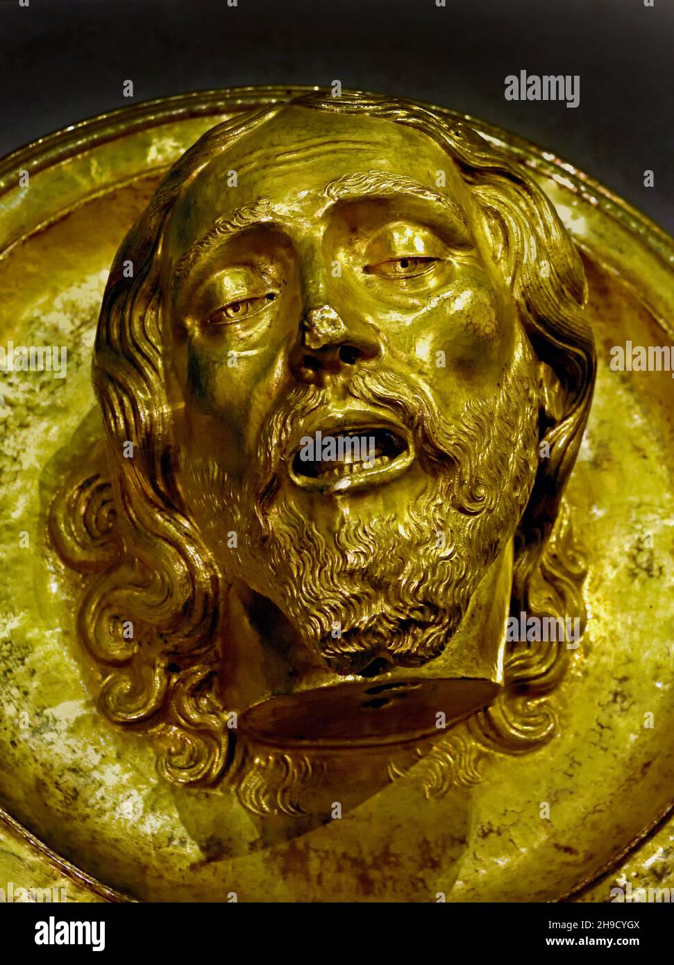 Offertory plate with the head of the St John the Baptist 1500 Flemish