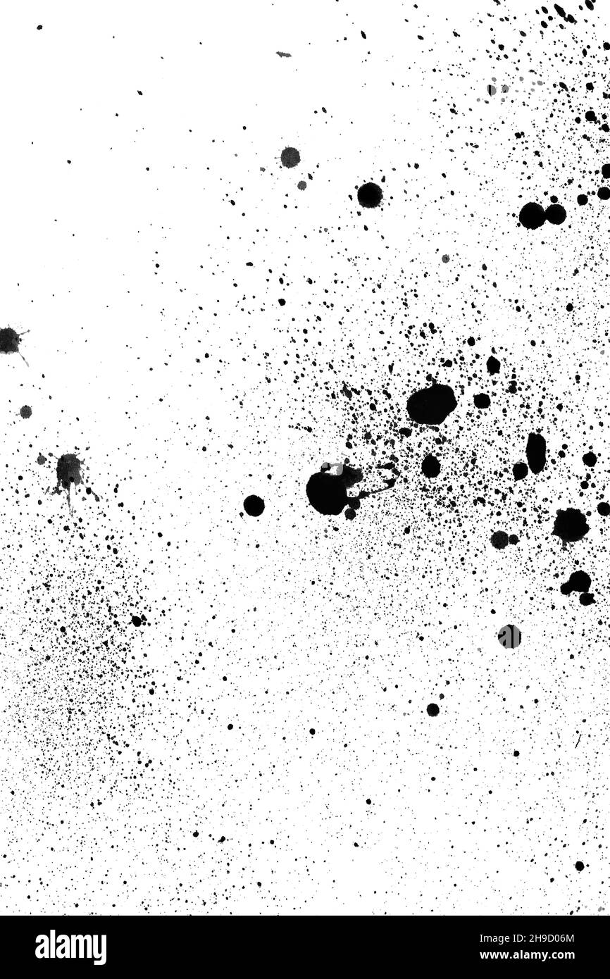 Black ink drop on white paper Black and White Stock Photos & Images - Alamy
