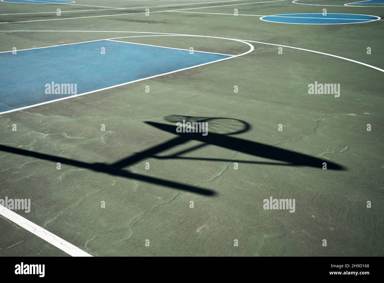 Basketball courts at a small town recreation area in North Florida. Stock Photo