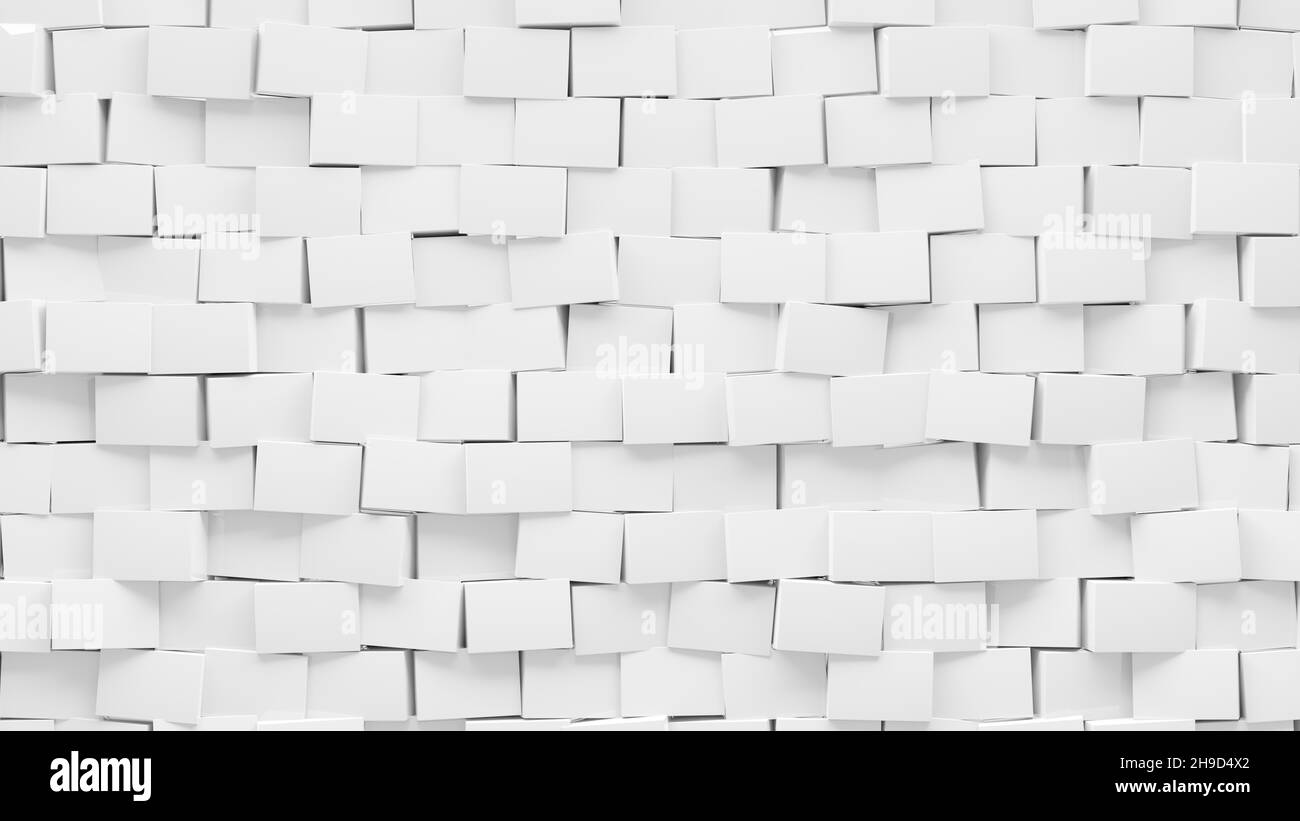 Random shifted white cube boxes block background wallpaper, 3D ...