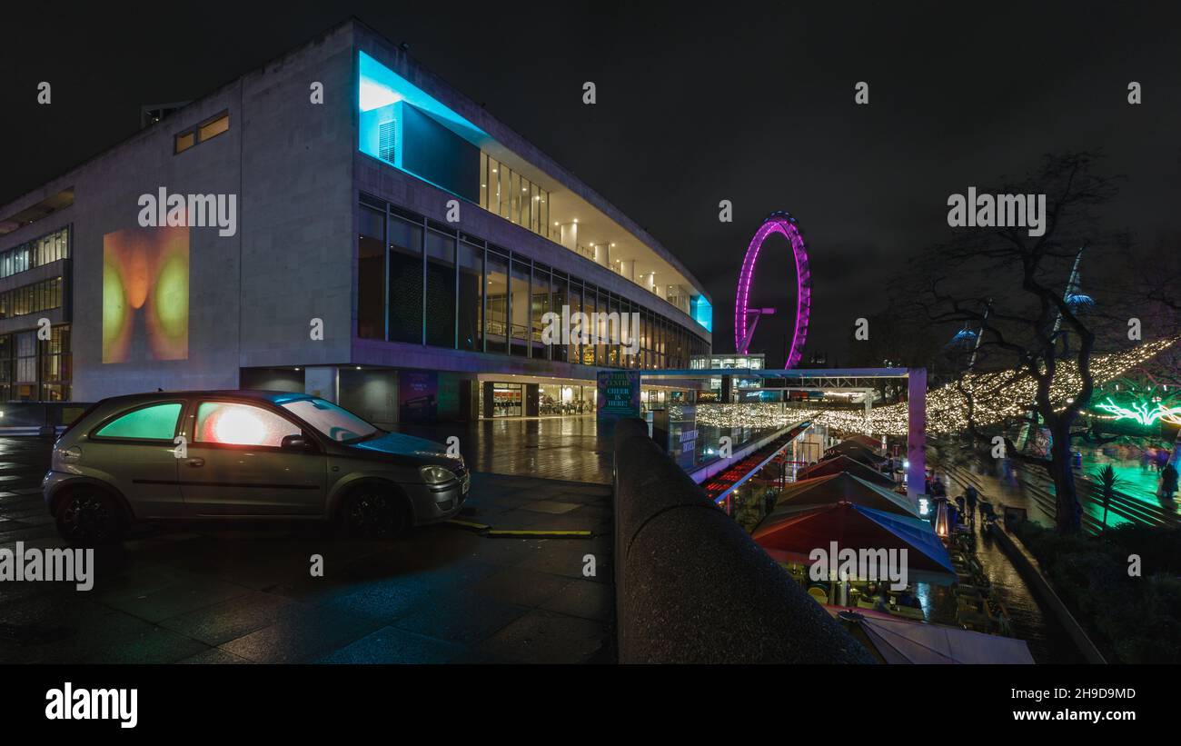 Winterlights and art installations around the Southbank Centre in London. Stock Photo