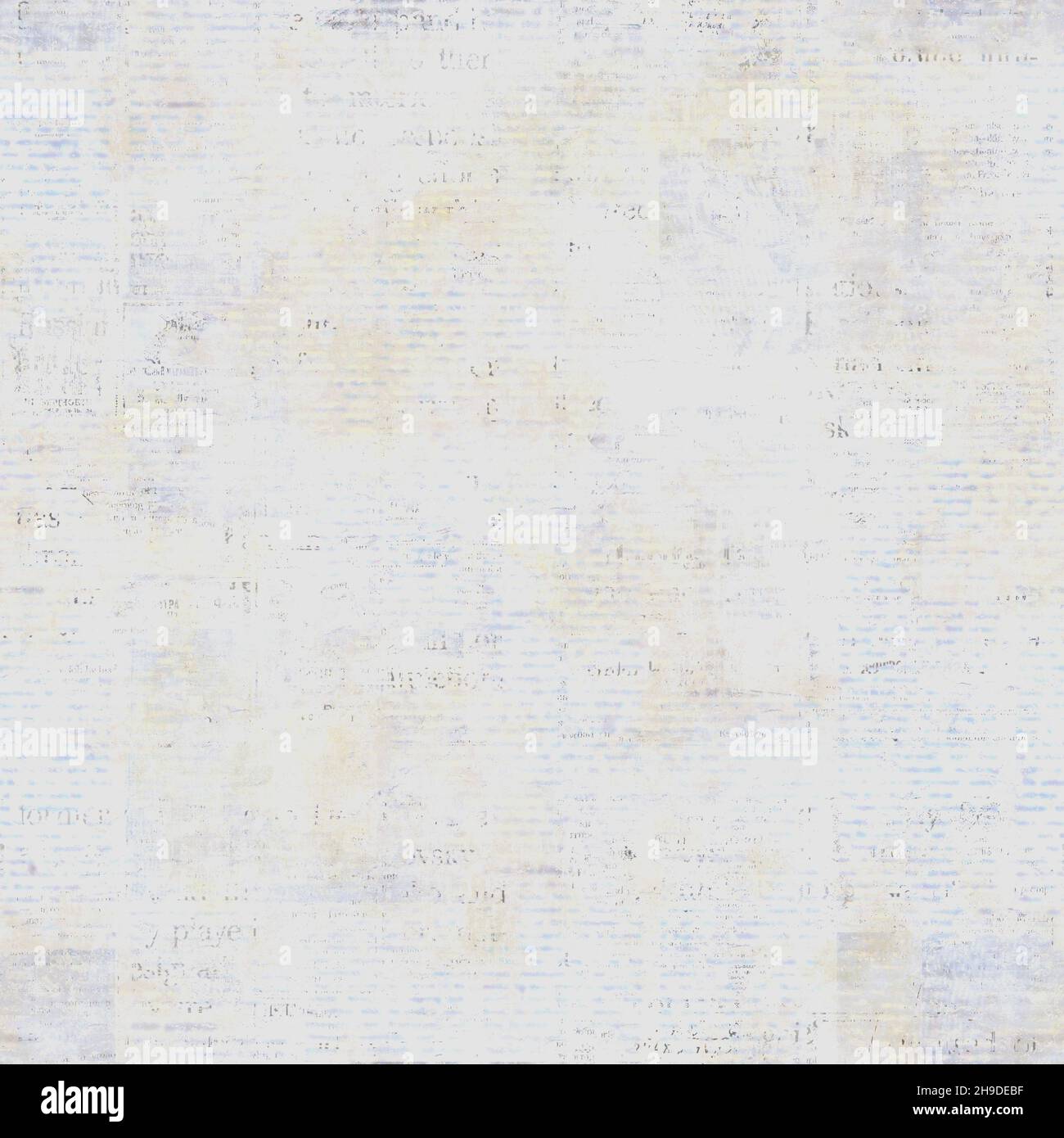 Newspaper paper grunge aged newsprint seamless pattern. Vintage old