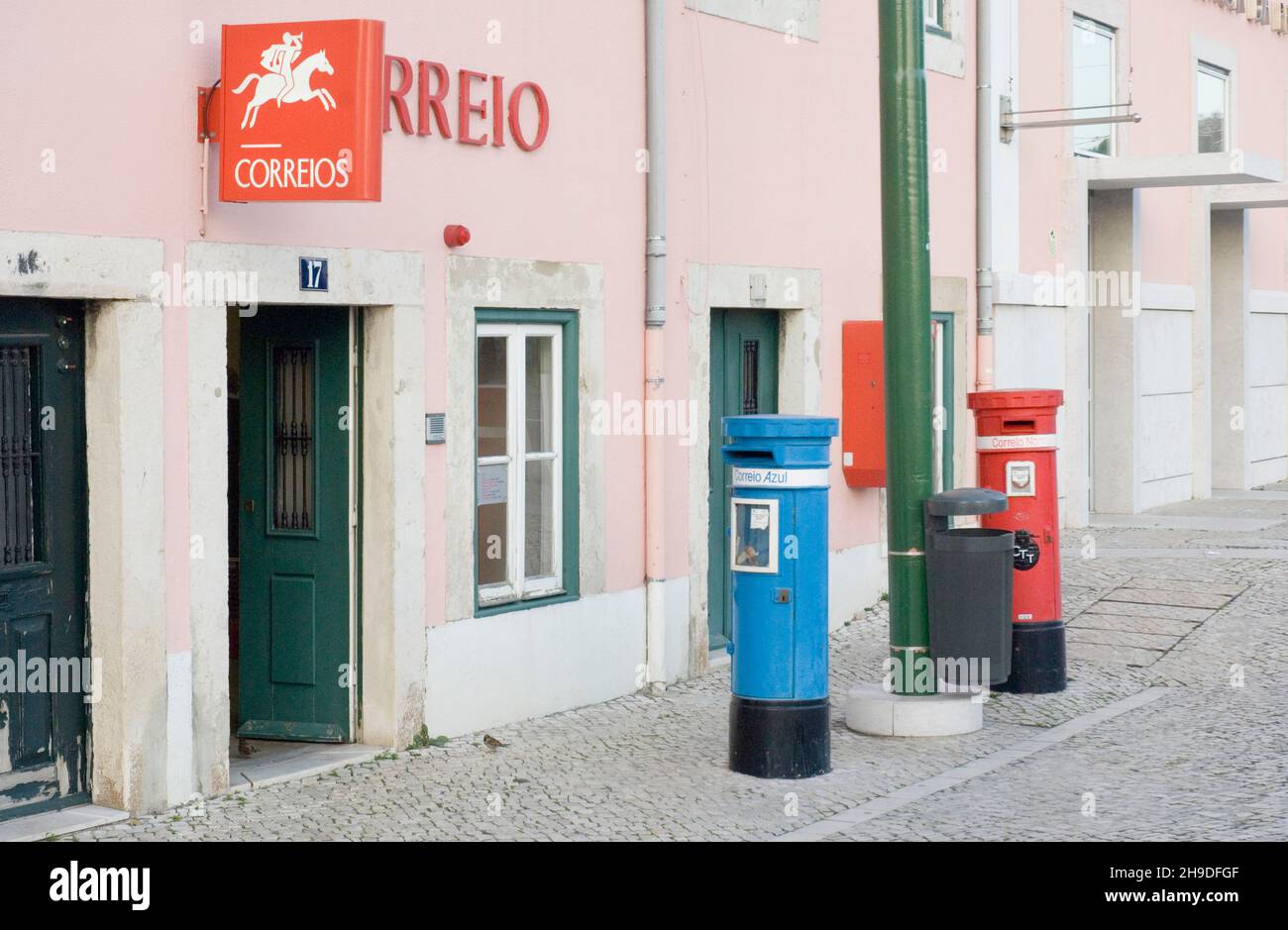 Mail boxes in Belem Portugal Stock Photo Alamy