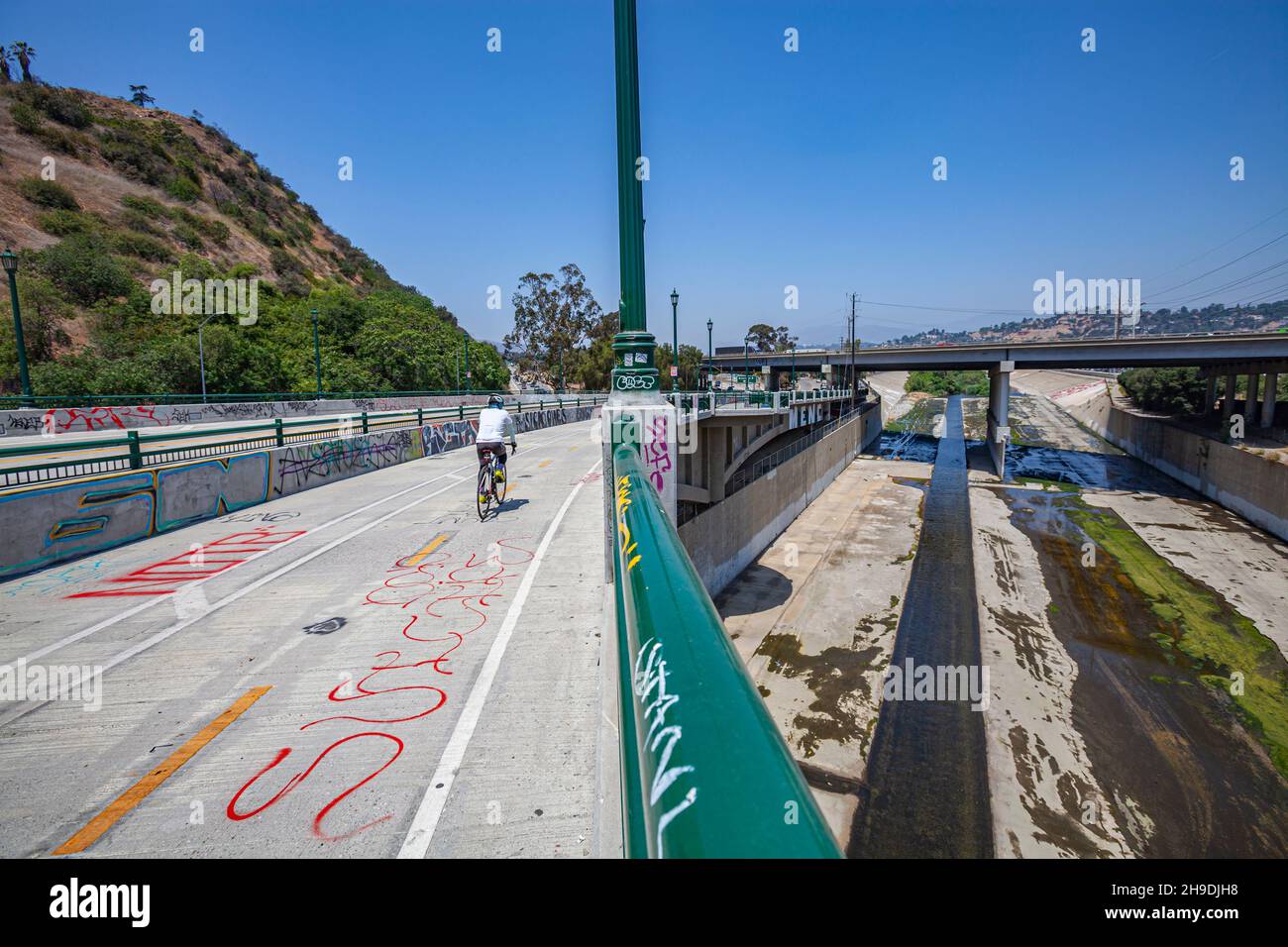 The bike path near the Confluence, where the Arroyo Seco meets the Los
