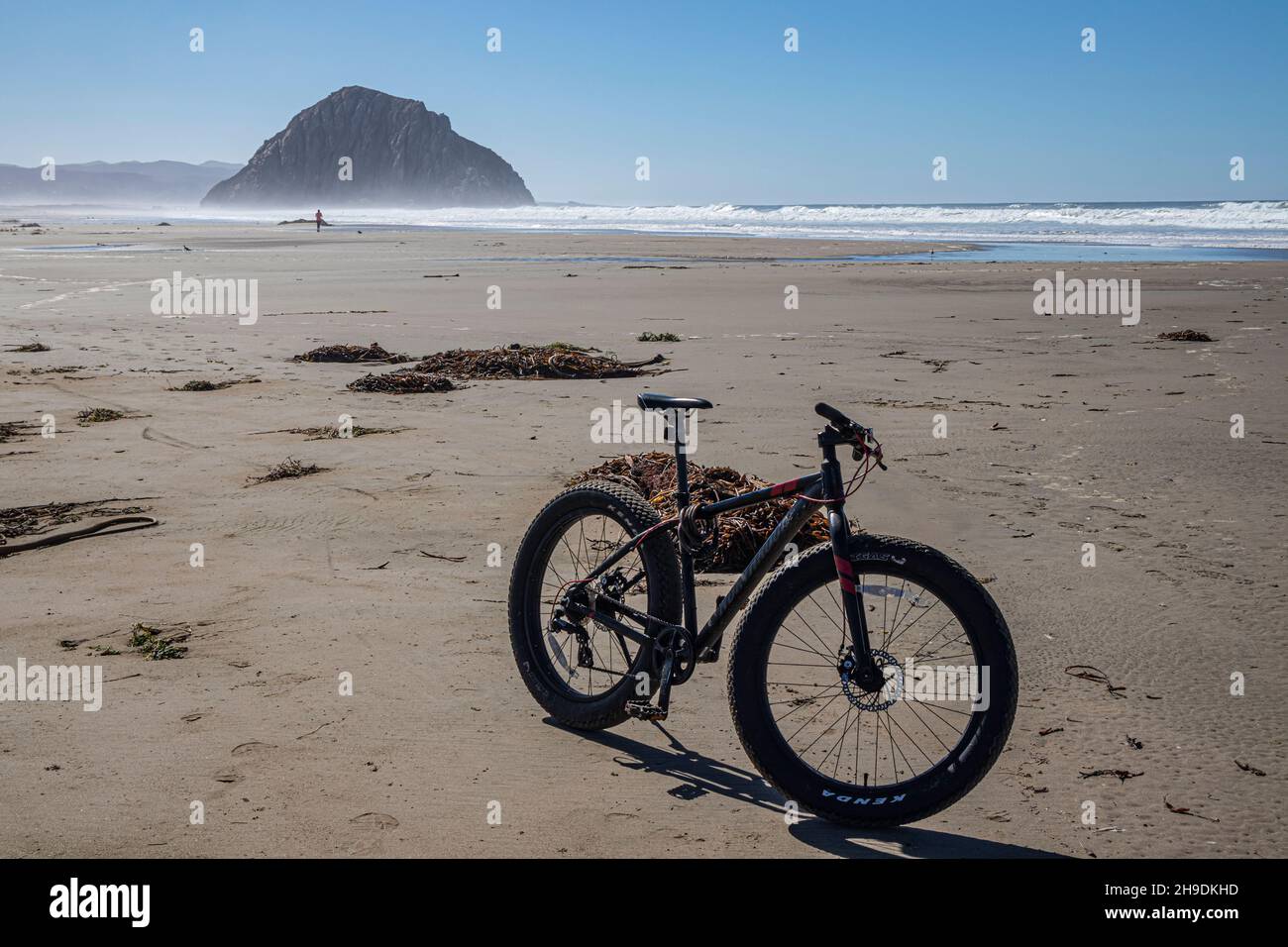 Morro Rock and bike with fat tire, Cayucos Beach, California, USA Stock Photo Alamy