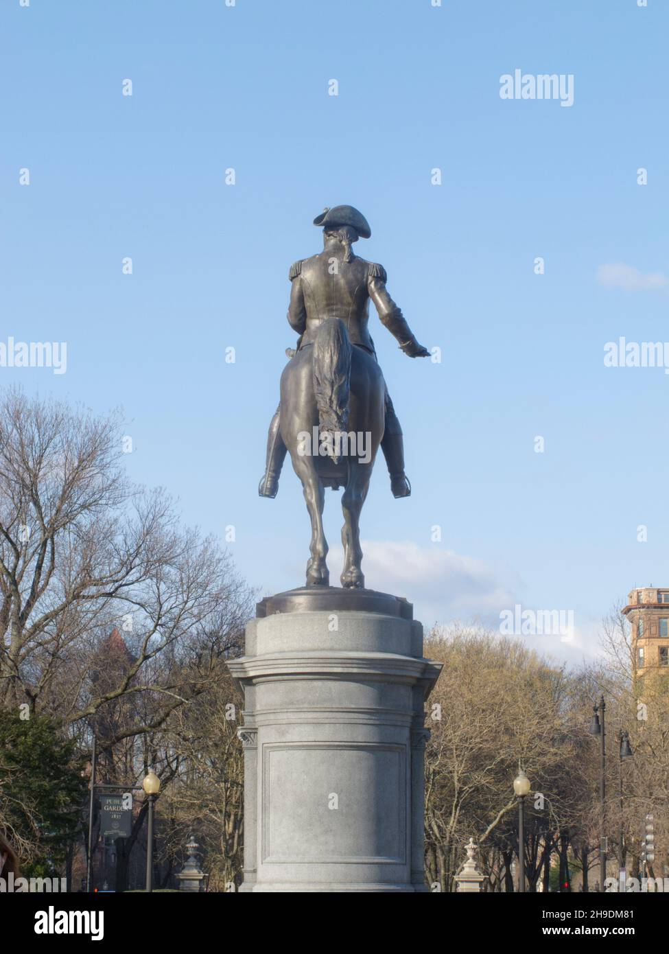 Washington statue in the Boston Public Garden Stock Photo Alamy