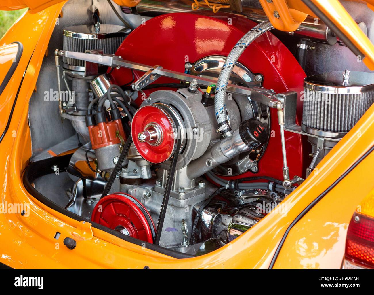 Classic german classic car aircooled engine Stock Photo