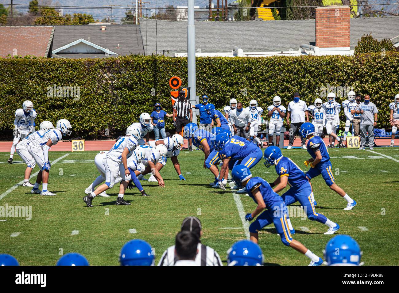 High School Football game, La Puente, California, USA Stock Photo