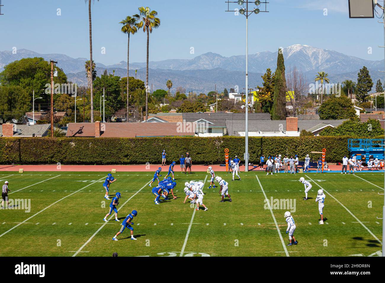 High School Football game, La Puente, California, USA Stock Photo